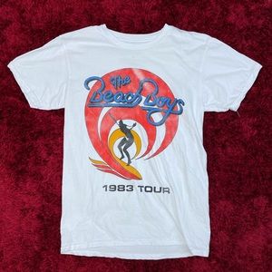 The Beach Boys Tour 1983 Album Art Shirt White Medium
